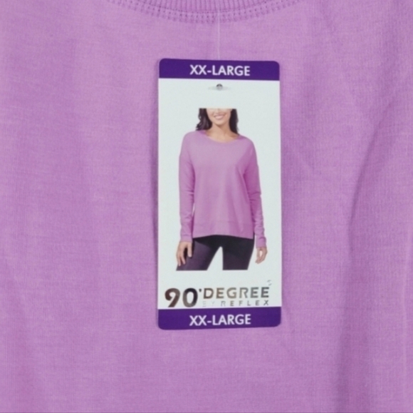 90 DEGREE By Reflex Purple Sweatshirt Womans Plus Size XXL - Picture 5 of 6
